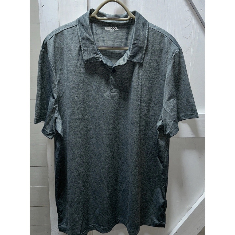 32 Degrees Cool Men's Size XXL Heathered Gray Polo  Golf Shirt Short Sleeve